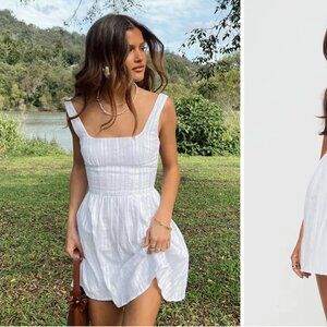 Princess Polly Lorinda mini dress white low impact